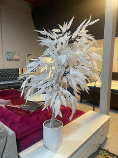 White Mango in White Hexagonal Metal / 5’ - Ornate Home