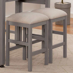 Whitehall White & Light Gray Counter Height Dining Room Set - Ornate Home