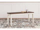 Whitesburg Brown/Cottage White Large Dining Room Bench - Ornate Home
