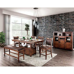 Wichita Distressed Dark Oak Counter Height Table - Ornate Home