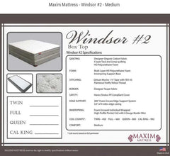 Windmill #2 Taupe Box Top 12" Mattress / Medium - Ornate Home