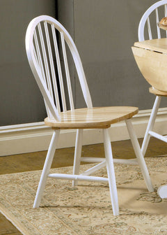 Windsor Natural Brown & White 5pc Drop Leaf Dining Set - Ornate Home