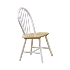 Windsor Natural Brown & White Side Chairs (Set of 4) - Ornate Home