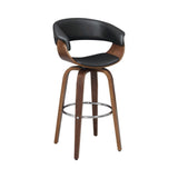 Windwril Walnut & Black Bar Stool - Ornate Home