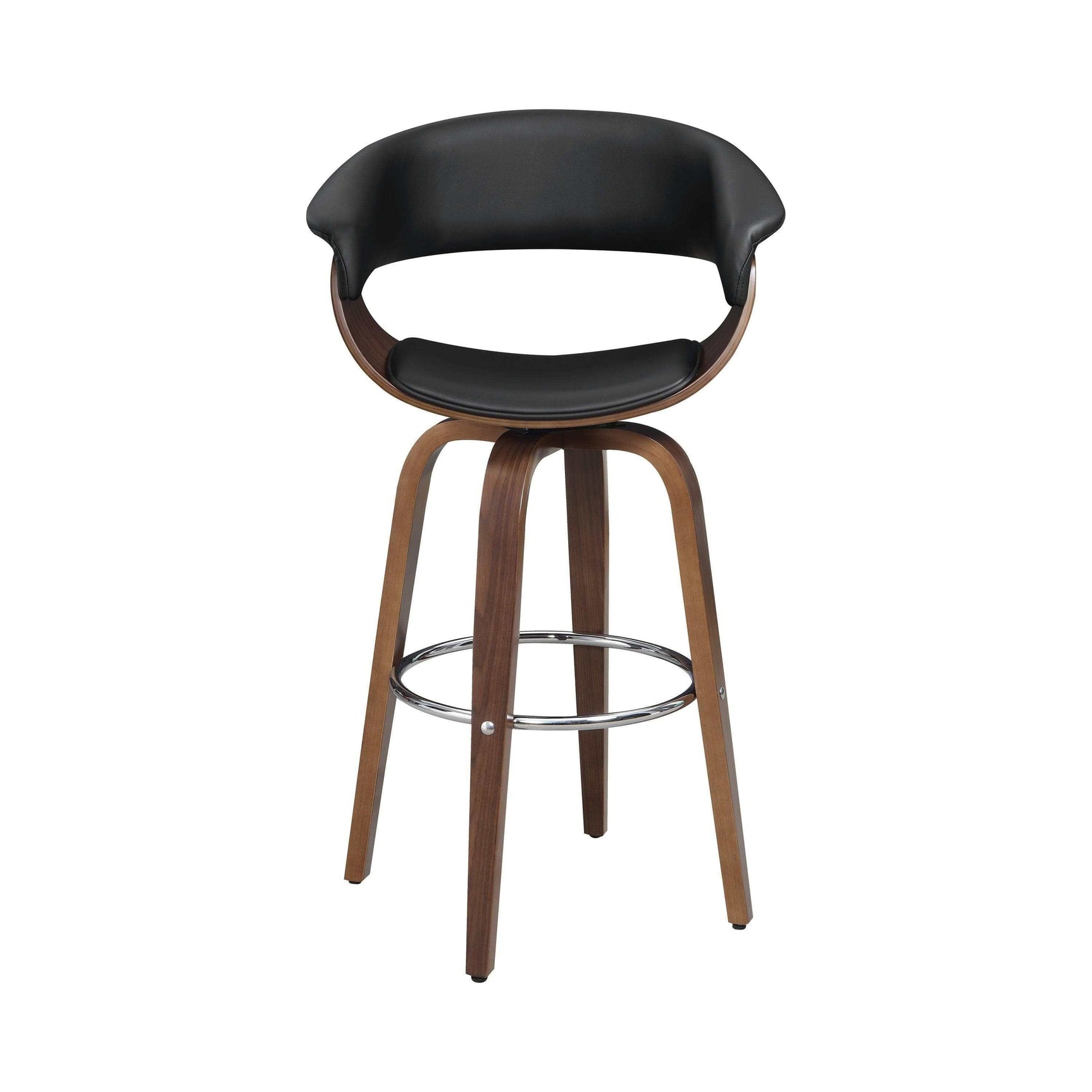 Windwril Walnut & Black Bar Stool - Ornate Home