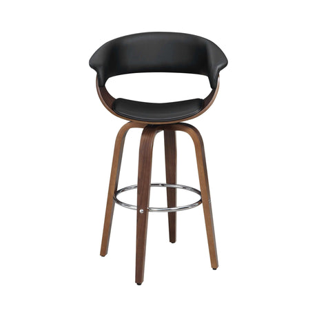 Windwril Walnut & Black Bar Stool - Ornate Home