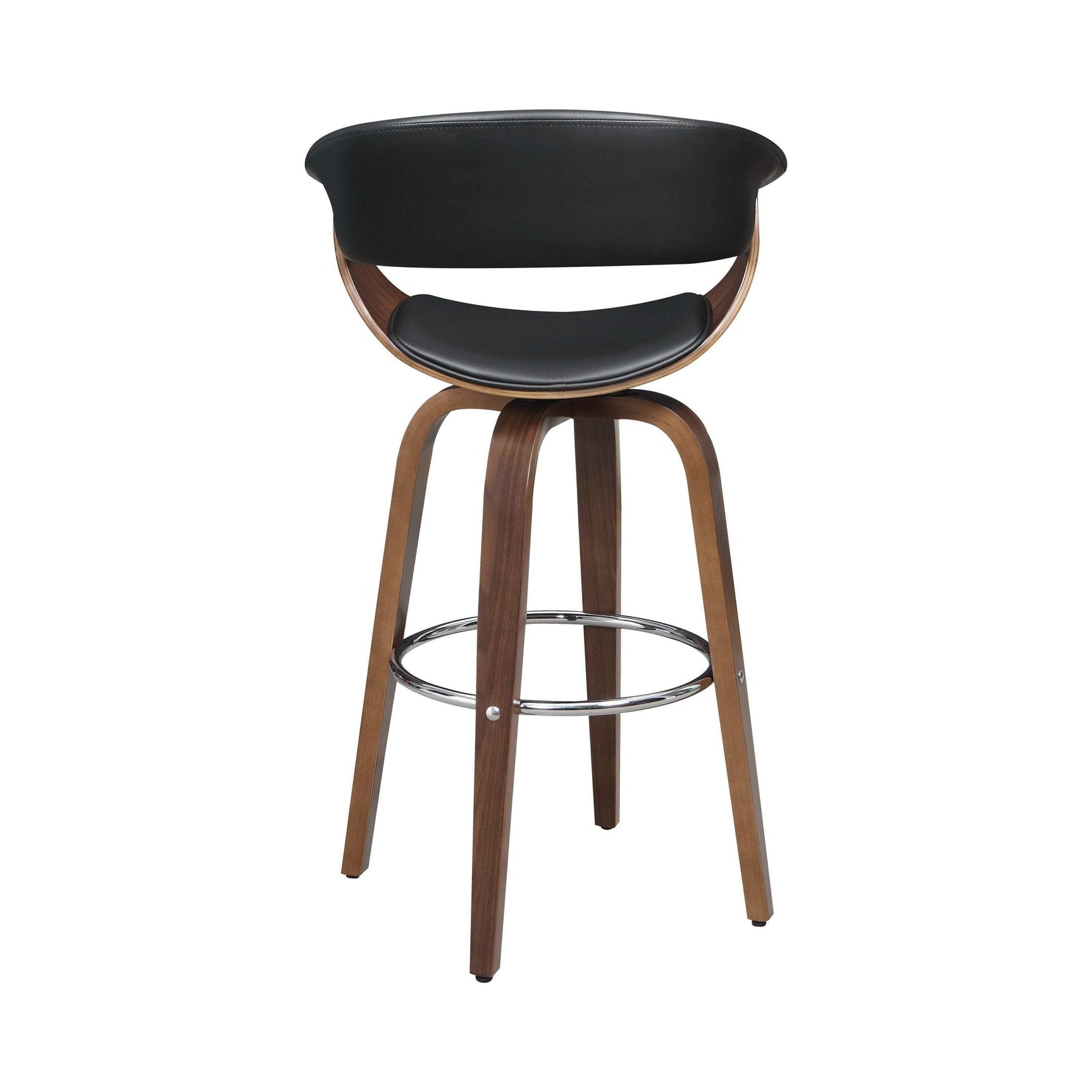Windwril Walnut & Black Bar Stool - Ornate Home