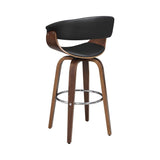 Windwril Walnut & Black Bar Stool - Ornate Home