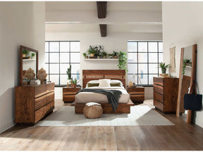 Winslow Smokey Walnut / Coffee Bean California King Bed 5 Pc Set - Ornate Home