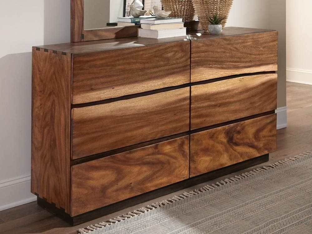 Winslow Smokey Walnut & Coffee Bean Drawer Dresser - Ornate Home