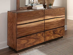 Winslow Smokey Walnut & Coffee Bean Drawer Dresser - Ornate Home