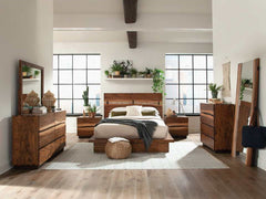 Winslow Smokey Walnut / Coffee Bean Queen Bed 5 Pc Set - Ornate Home