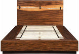 Winslow Smokey Walnut & Coffee Bean Storage Eastern King Bed - Ornate Home