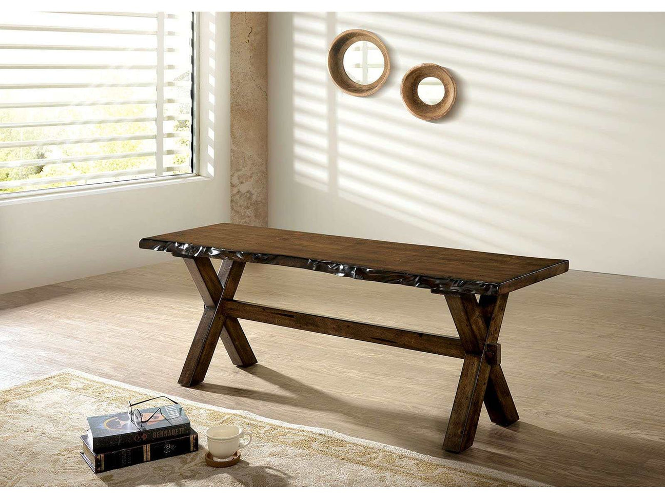 Woodworth Walnut Bench - Ornate Home