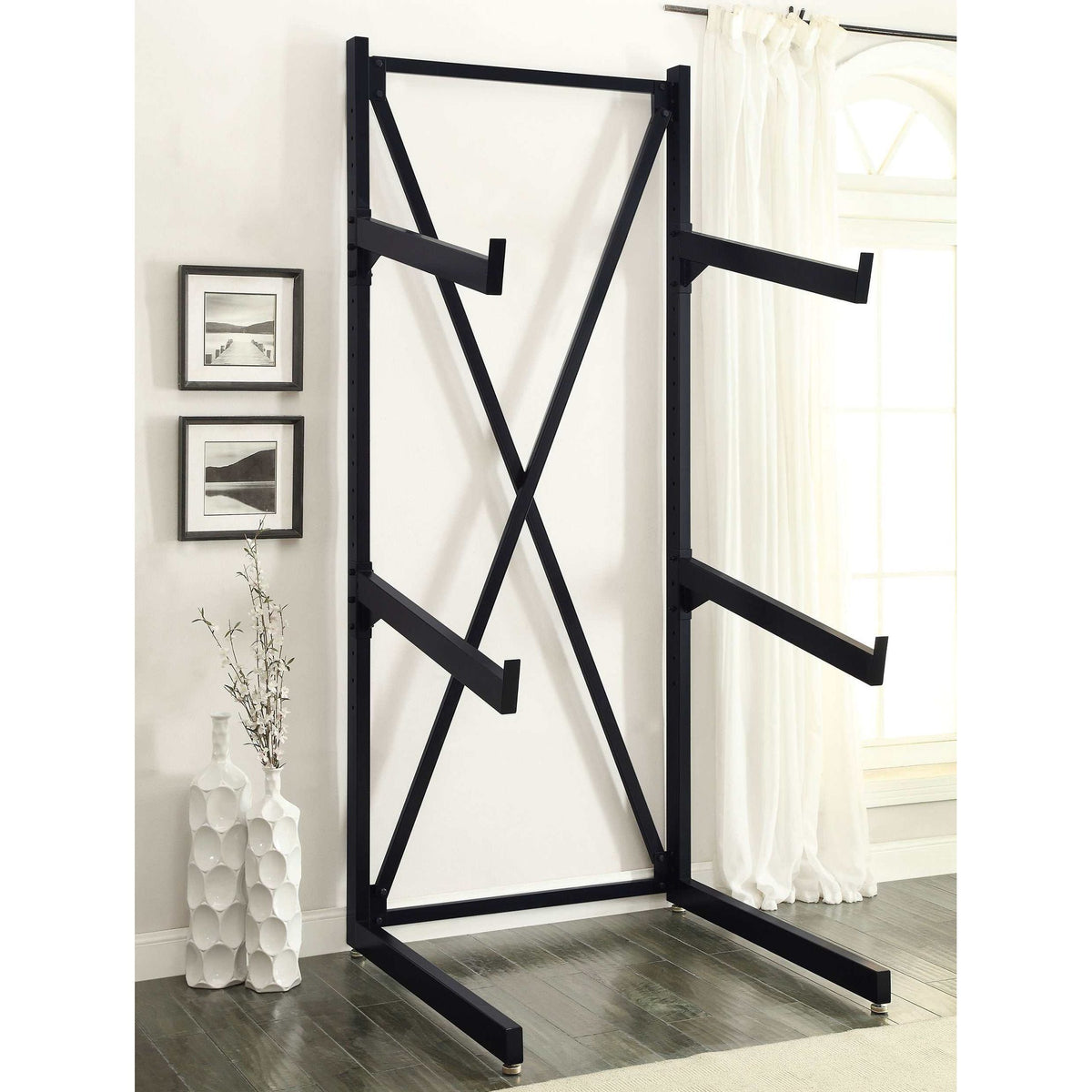 Coaster Wright Black 3-tier Sofa Display Rack | Ornate Home