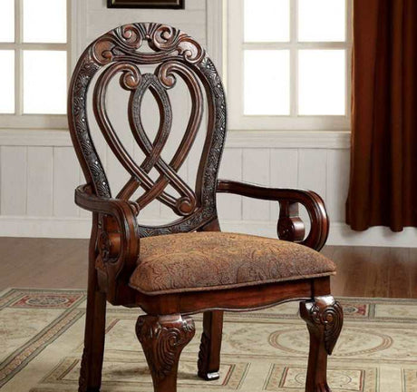 Wyndmere Brown & Cherry Dining Arm Chair (Set of 2) - Ornate Home