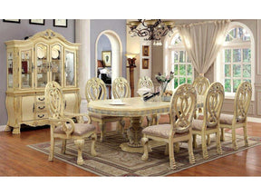 Wyndmere Vintage White 7 Pc. Dining Room Set - Ornate Home
