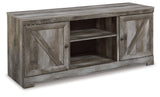 Wynnlow Gray 63" TV Stand w/Fireplace Option - Ornate Home