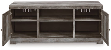 Wynnlow Gray 63" TV Stand w/Fireplace Option - Ornate Home