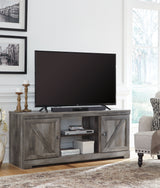 Wynnlow Gray 63" TV Stand w/Fireplace Option - Ornate Home