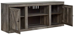 Wynnlow Gray Entertainment Center 4pcs - Ornate Home