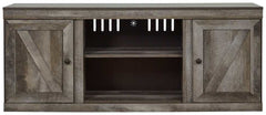 Wynnlow Gray Entertainment Center 4pcs - Ornate Home