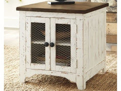 Wystfield White/Brown Rectangular End Table - Ornate Home