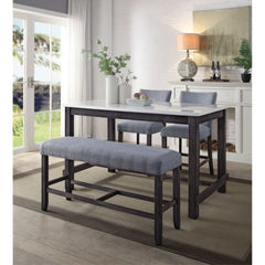 Yelena Weathered Espresso Counter Height Bench - Ornate Home