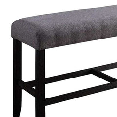 Yelena Weathered Espresso Counter Height Bench - Ornate Home