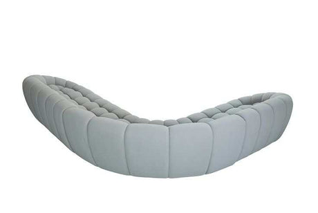 Yolonda Modern Light Gray Curved Sectional Sofa - Ornate Home