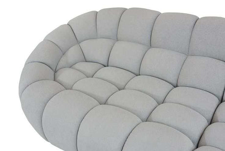Yolonda Modern Light Gray Curved Sectional Sofa - Ornate Home