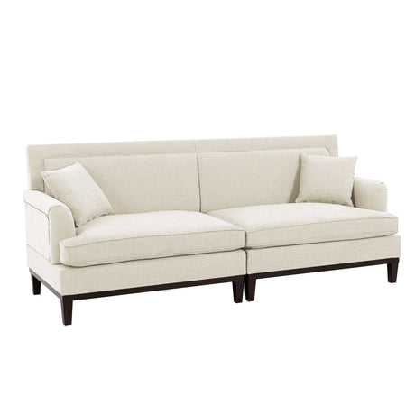 Yosemite Country Style Sofa with Wooden Legs Beige - Ornate Home