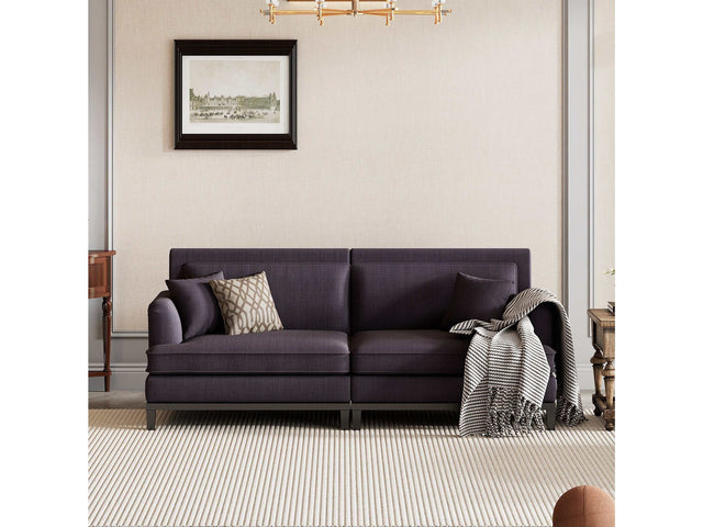 Yosemite Country Style Sofa with Wooden Legs Gray - Ornate Home