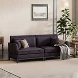 Yosemite Country Style Sofa with Wooden Legs Gray - Ornate Home