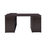 Yvette Cappuccino L Shape Office Desk - Ornate Home