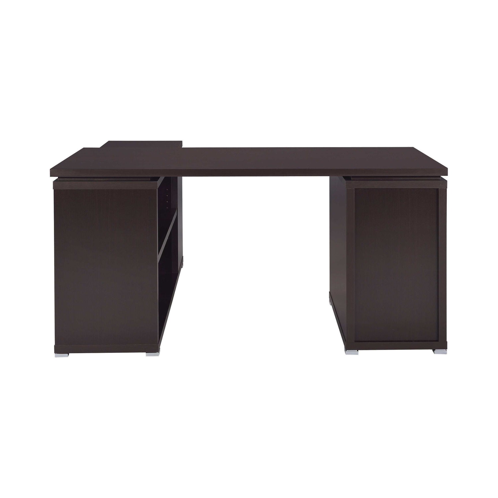 Yvette Cappuccino L Shape Office Desk - Ornate Home