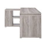 Yvette Grey Driftwood L Shape Office Desk - Ornate Home