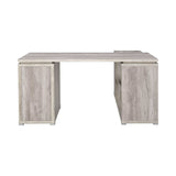 Yvette Grey Driftwood L Shape Office Desk - Ornate Home