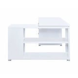 Yvette White L Shape Office Desk - Ornate Home