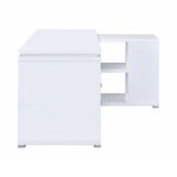 Yvette White L Shape Office Desk - Ornate Home