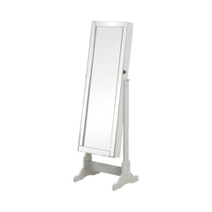 Yvonne Dove Grey Storage Jewelry Cheval Mirror - Ornate Home
