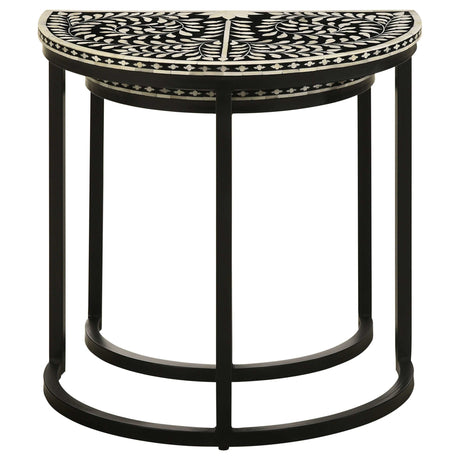 Zakiya Black 2 Pc Nesting Table - Ornate Home