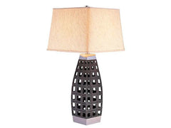 Zara Black/Chrome Table Lamp - Ornate Home
