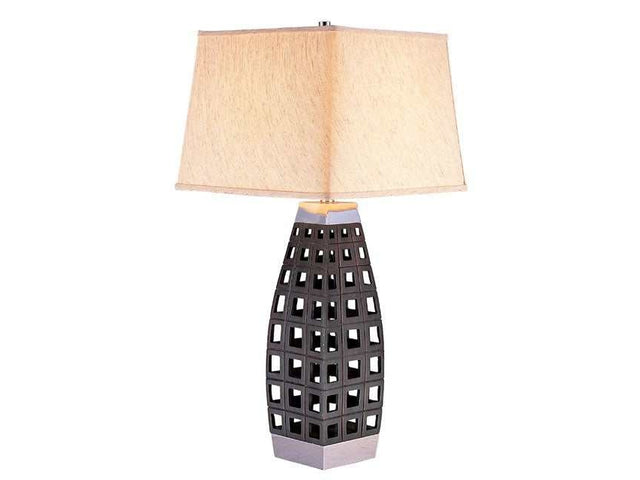 Zara Black/Chrome Table Lamp - Ornate Home