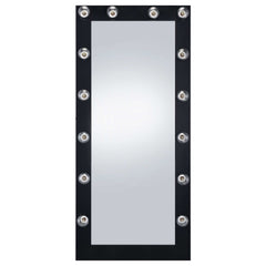 Zayan Black High Gloss Floor Mirror - Ornate Home