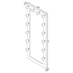 Zayan Black High Gloss Floor Mirror - Ornate Home
