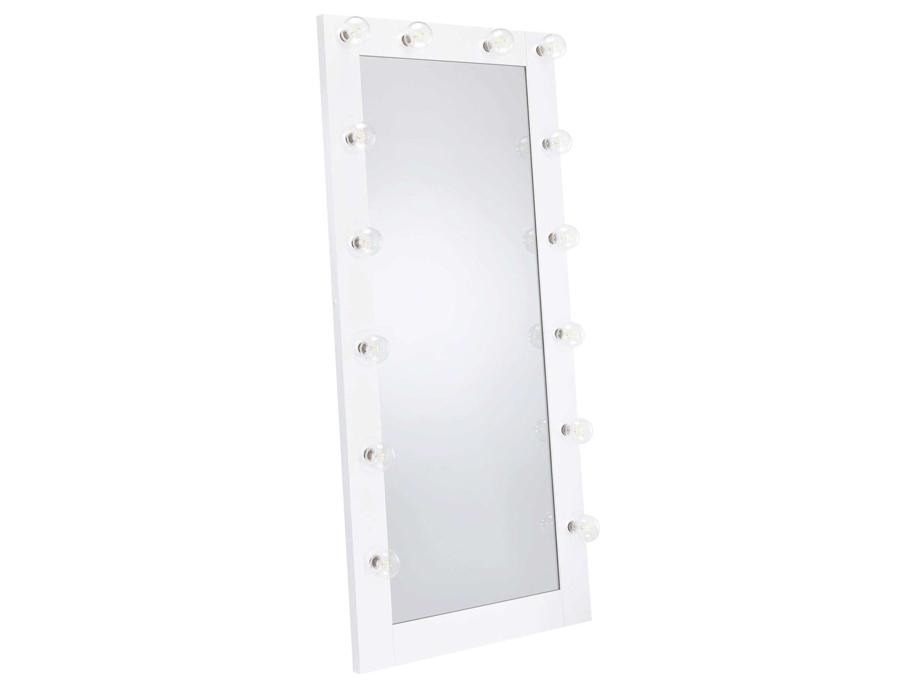 Zayan White High Gloss Floor Mirror - Ornate Home
