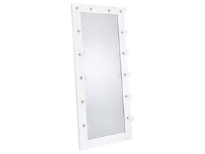 Zayan White High Gloss Floor Mirror - Ornate Home