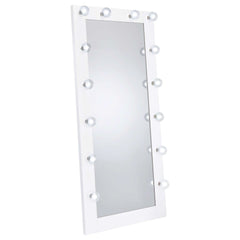 Zayan White High Gloss Floor Mirror - Ornate Home
