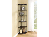 Zayna Cappuccino Corner Bookcase - Ornate Home